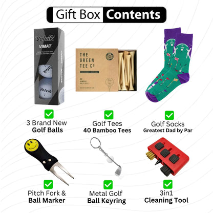 Golf Gifts For Men - Golfing Dad's Gift Box - Purple Par Edition - Golf Gifts Direct