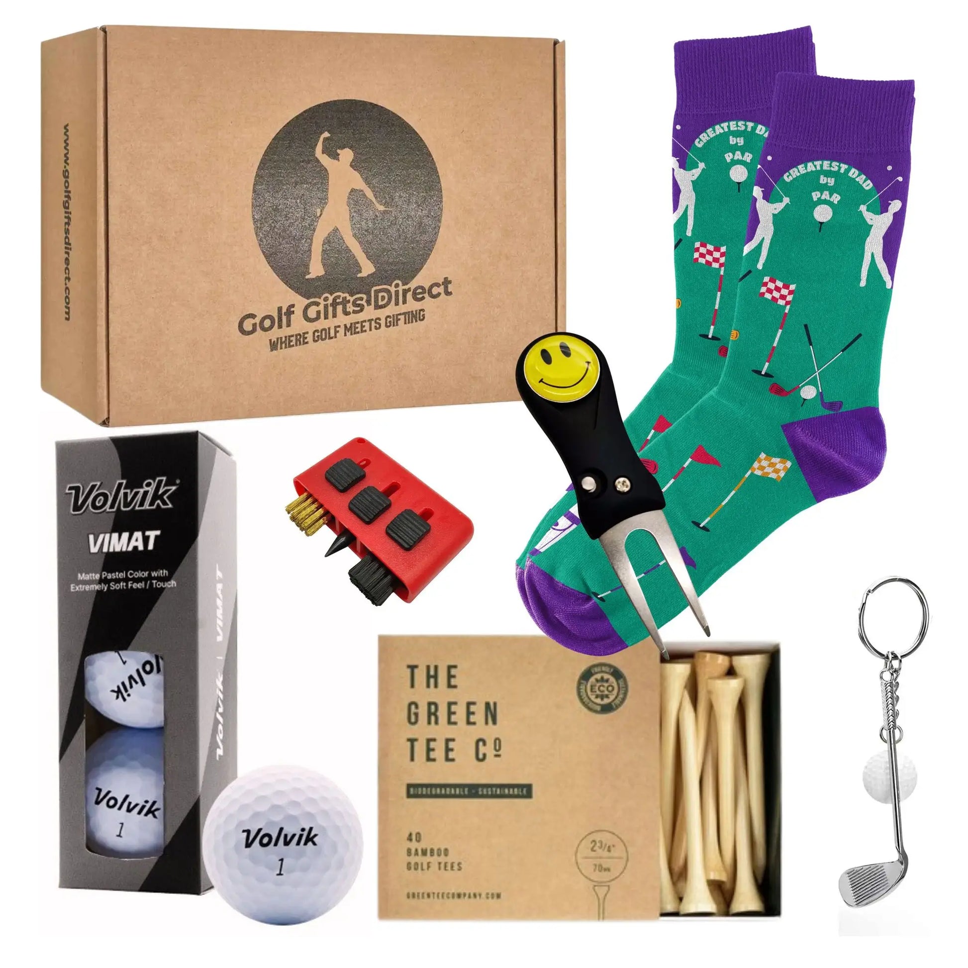 Golf Gifts For Men - Golfing Dad's Gift Box - Purple Par Edition - Golf Gifts Direct