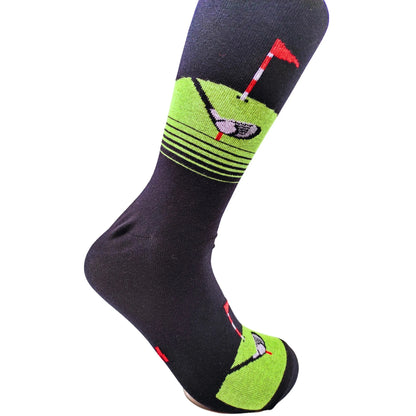 Golf Socks for Men | I'm Watching Golf Approach With Caution | Multicolour - Golf Gifts Direct