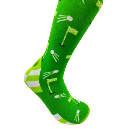 Golf Socks for Men | Play Golf Watch Golf | Green Fairway Edition - Golf Guy Gifts