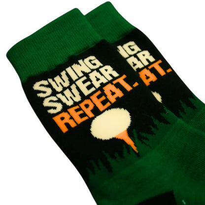 Swing Swear Repeat Golf Socks