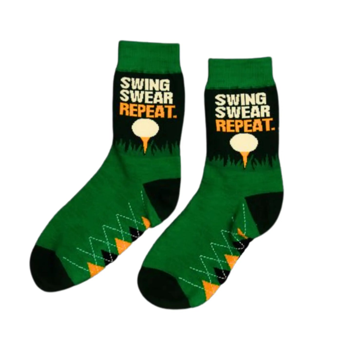 Swing Swear Repeat Golf Socks