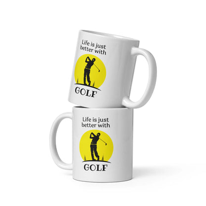 Novelty Golf Mug - Life is Just Better with Golf - 11oz