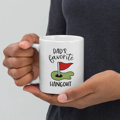 Novelty Golf Mug - Dads Favourite Hangout Mug - 11oz