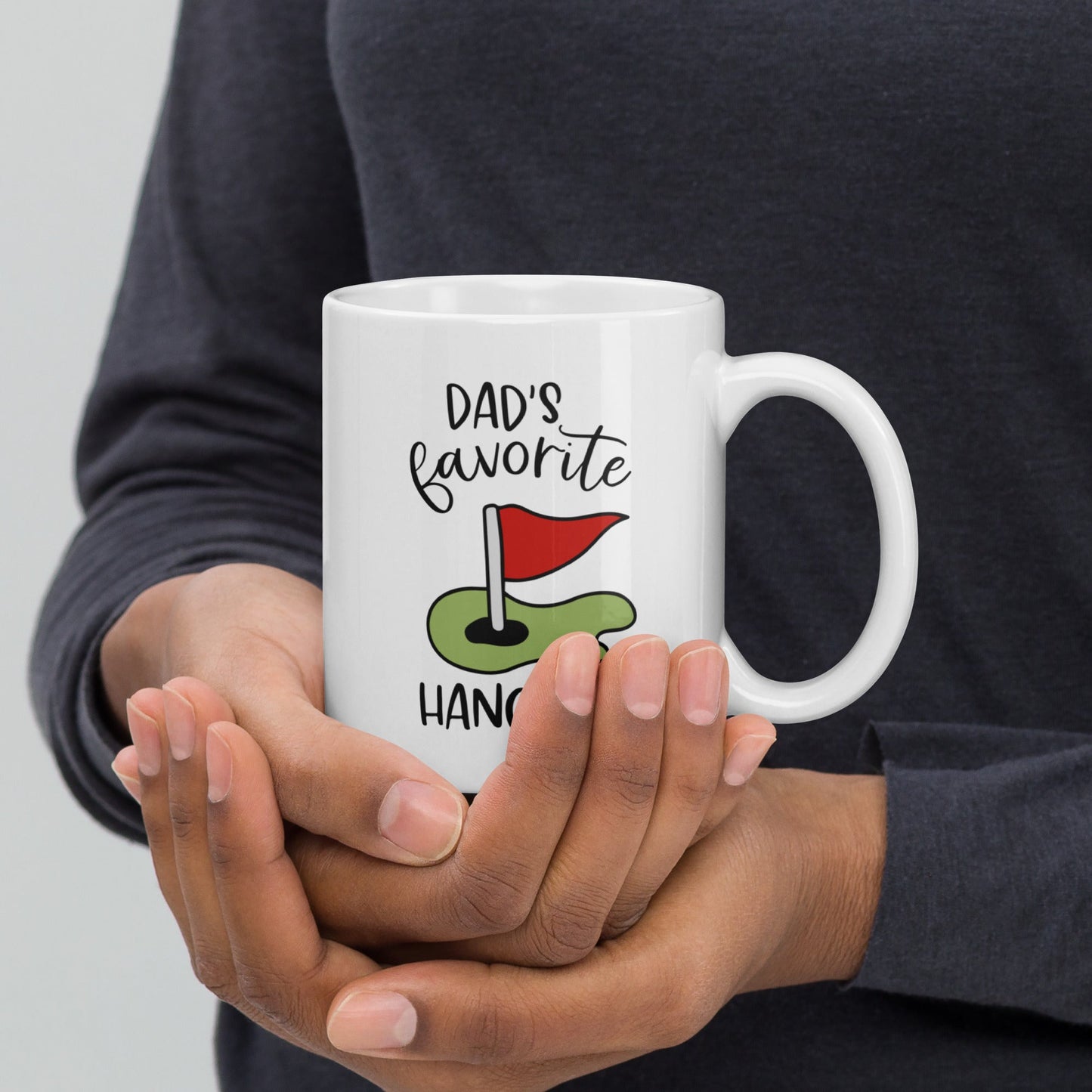 Novelty Golf Mug - Dads Favourite Hangout Mug - 11oz