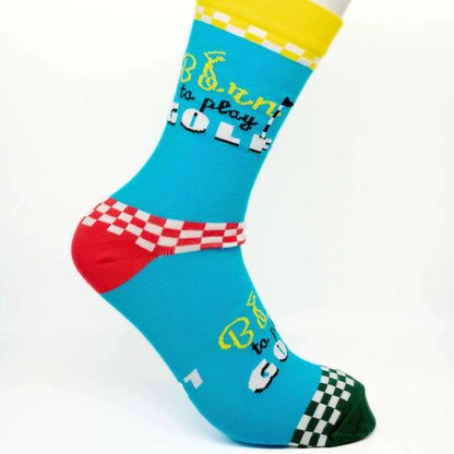 Golf Socks for Men | Born To Play Golf | My Lucky Golf Socks | Multicolour - Golf Gifts Direct