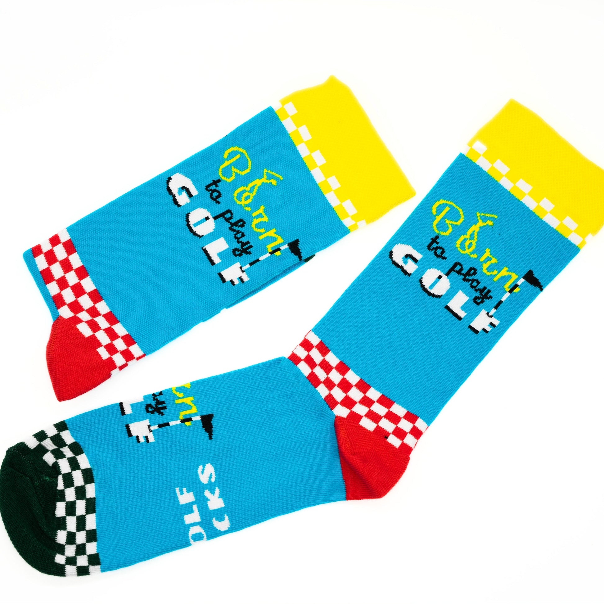 Golf Socks for Men | Born To Play Golf | My Lucky Golf Socks | Multicolour - Golf Gifts Direct