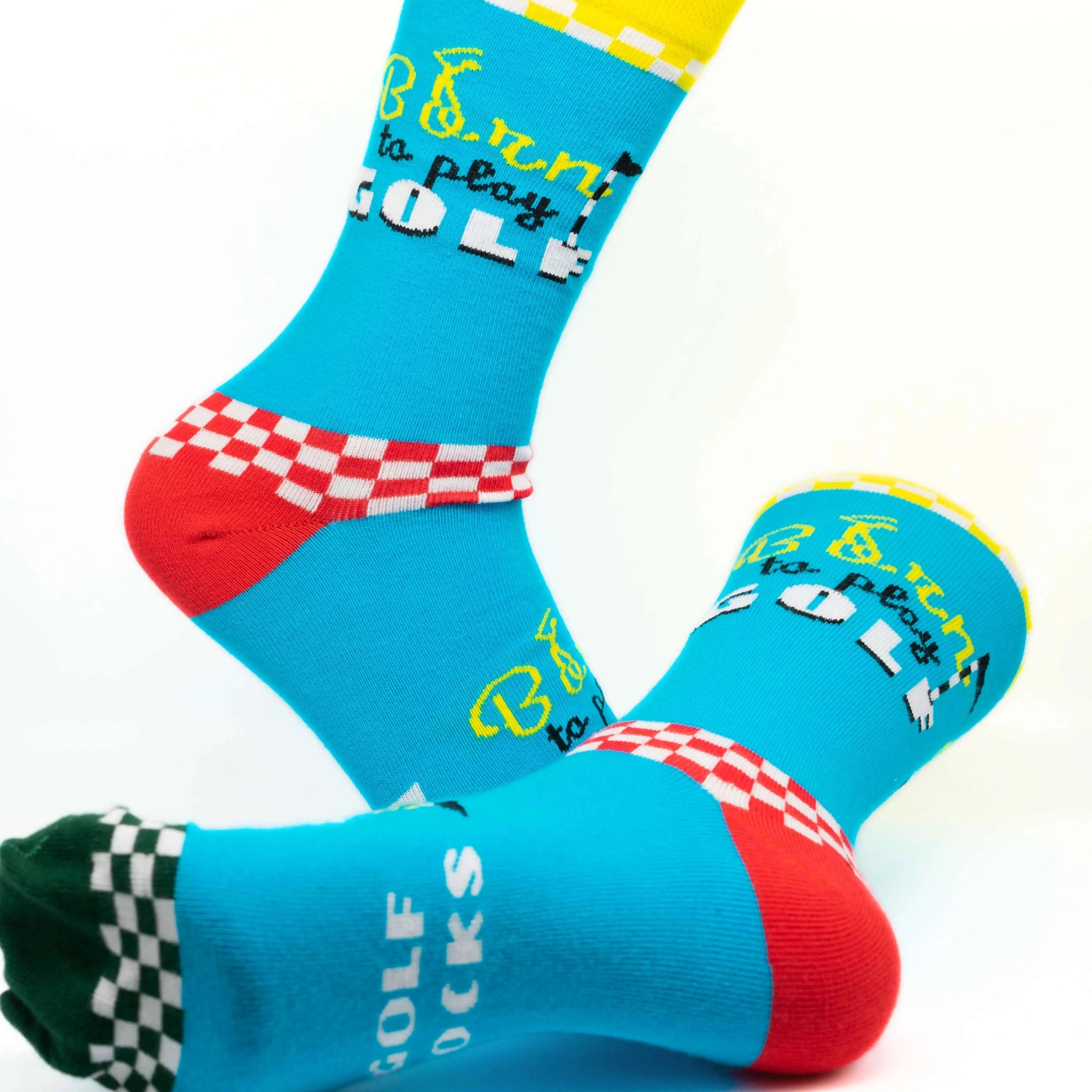 Golf Socks for Men | Born To Play Golf | My Lucky Golf Socks | Multicolour - Golf Gifts Direct