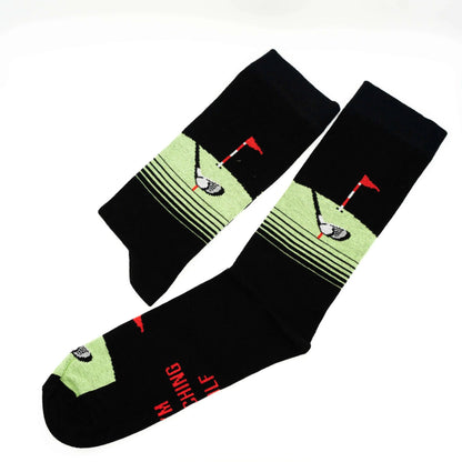 Golf Socks for Men | I'm Watching Golf Approach With Caution | Multicolour - Golf Gifts Direct