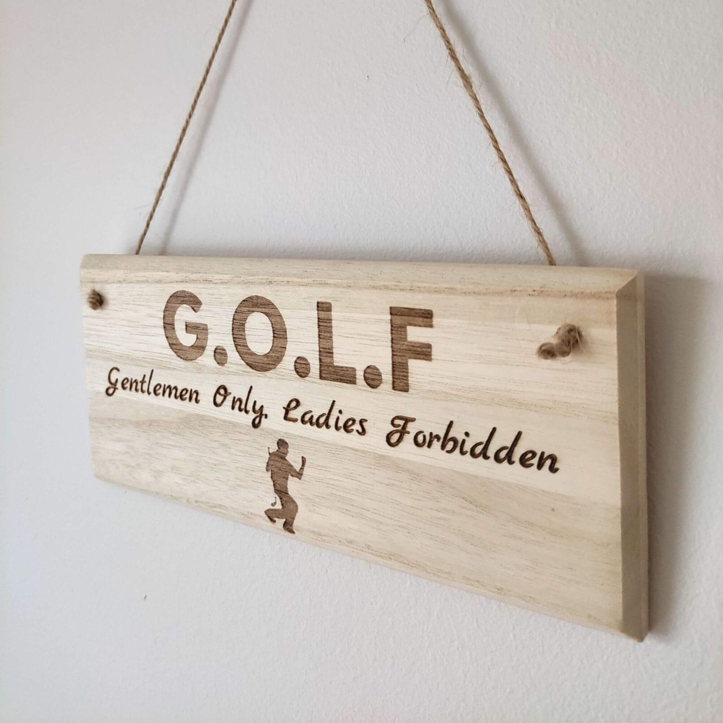 Funny Golf Sign | 'GOLF Gentlemen Only Ladies Forbidden' - Golf Gifts Direct UK