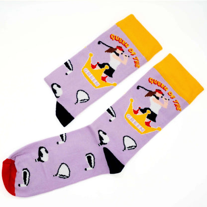 Ladies Golf Socks | Queen of The Green | Pink | Golf Gifts - Golf Gifts Direct