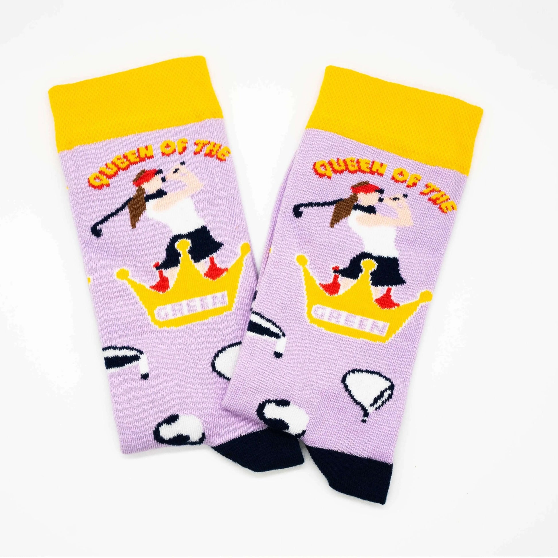 Ladies Golf Socks | Queen of The Green | Pink | Golf Gifts - Golf Gifts Direct