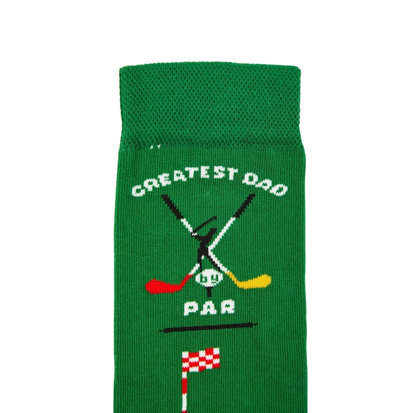 Golf Presents for Dad | Novelty Golf Socks for Men | Greatest Dad by Par - Fairway Green - Golf Gifts Direct