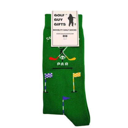 Golf Presents for Dad | Novelty Golf Socks for Men | Greatest Dad by Par - Fairway Green - Golf Gifts Direct