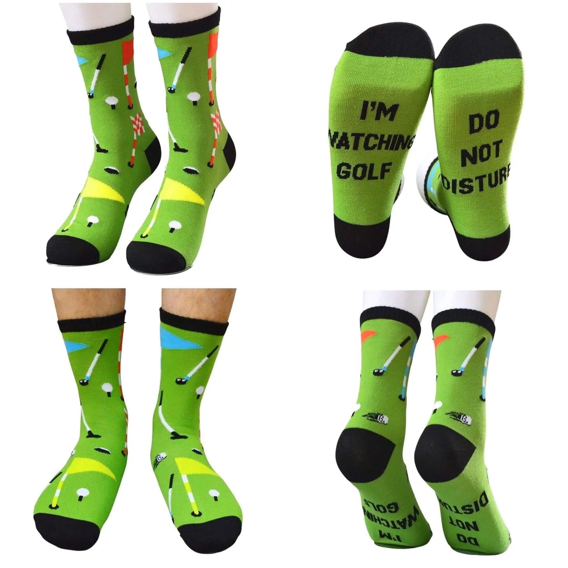 Novelty Golf Socks for Men | I'm Watching Golf Do Not Disturb - Golf Guy Gifts