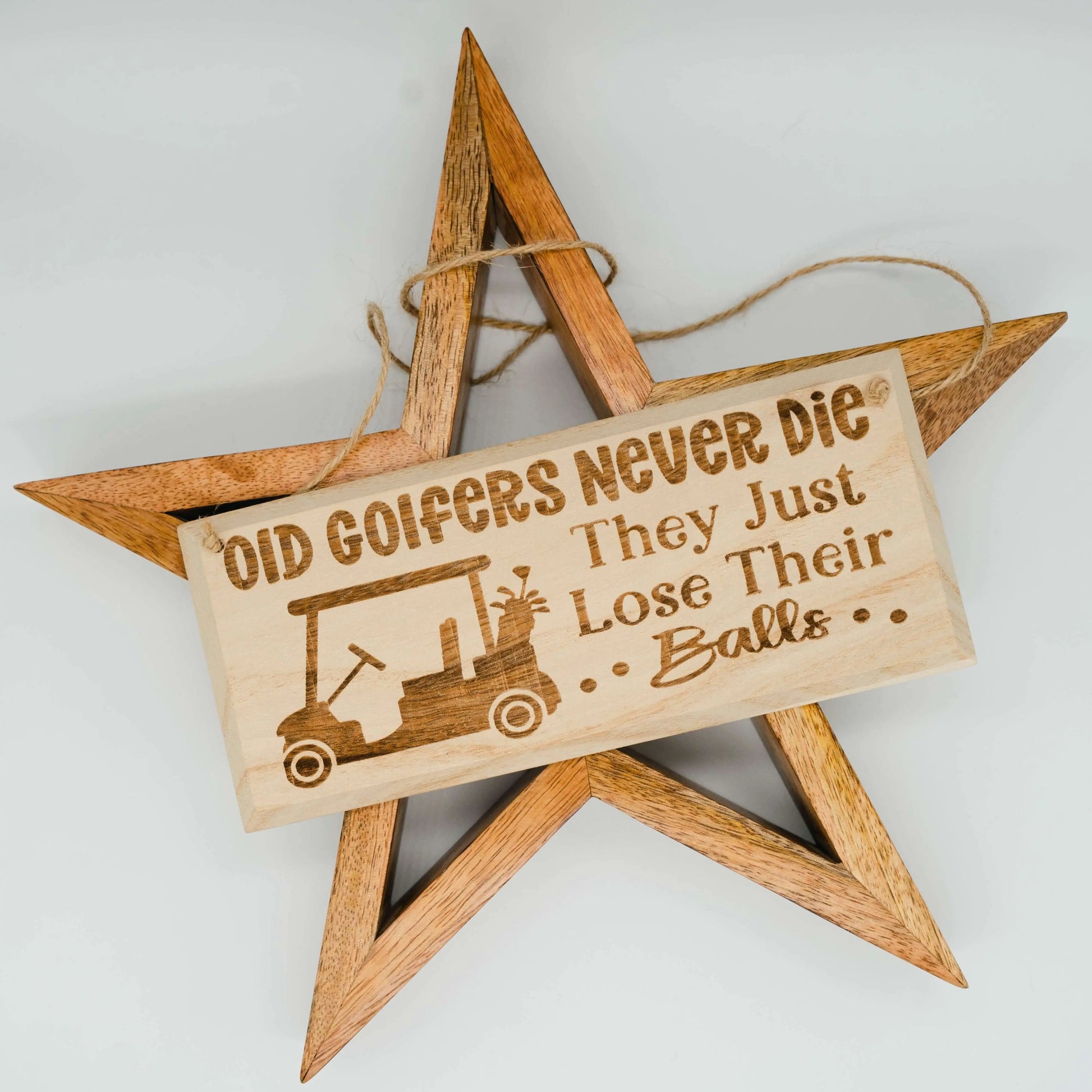 Funny Golf Sign | Old Golfers Never Die They Just Lose Their Balls - Golf Gifts Direct UK